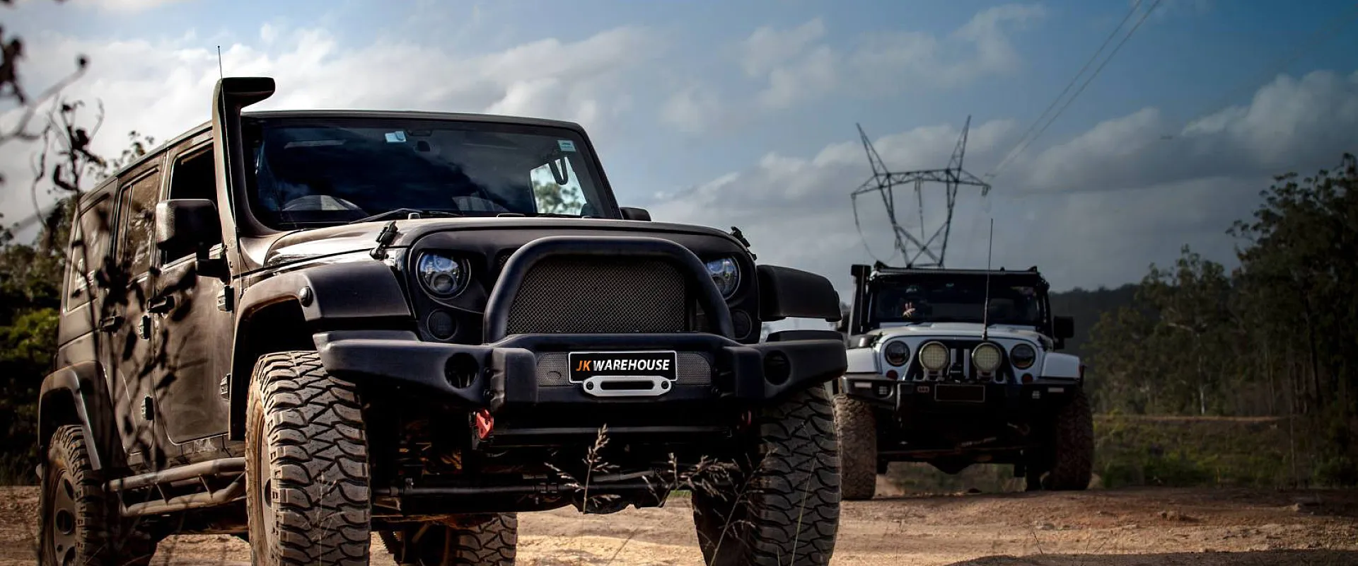 Jeep fitted with parts from JK Warehouse